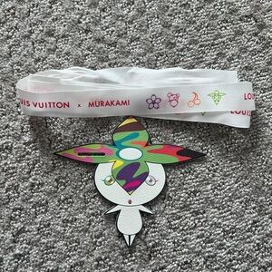 Louis Vuitton Murakami ribbon & tag white multicolore